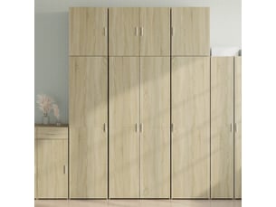 Buffet haut - bahut - meuble de rangement chêne sonoma 80x42,5x249 cm bois d'ingénierie