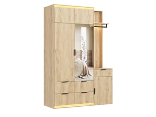 Armoire  coulissante  5 tiroir(s) <strong></strong> <strong>OPULERANE TRADING LTD</strong> coloris naturel largeur 47 cm