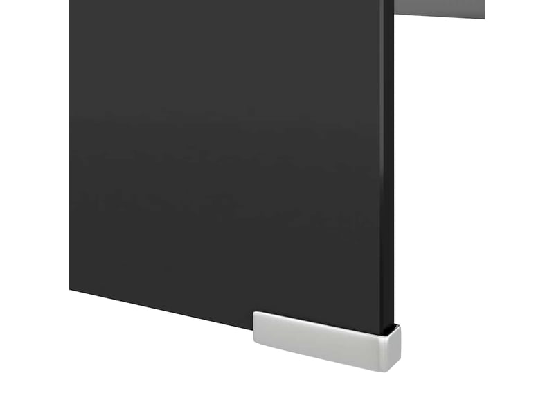  Meuble tv - banc tv - meuble de rangementsupport pour moniteur 120x30x13 cm verre noir  - Conforama E