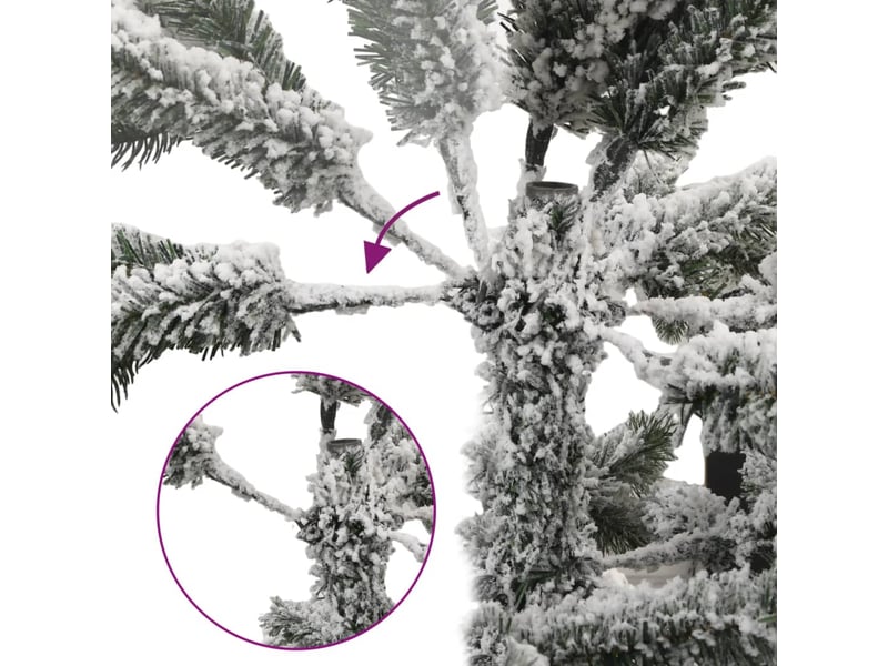  Sapin de noël artificiel, arbre de noël à charnières avec neige floquée 150 cm shl5983  - Conforama C