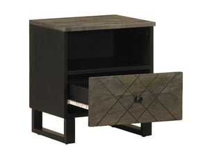 Table de chevet - cabinet de chevet - table de nuit noir 40x33x46 cm bois de manguier solide