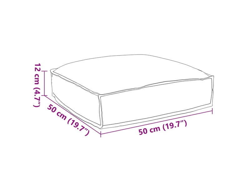 Coussin d'assise, coussin pour chaisecanapé tissu oxford crème 50 x 50 x 12 cm cf56657 - Conforama E
