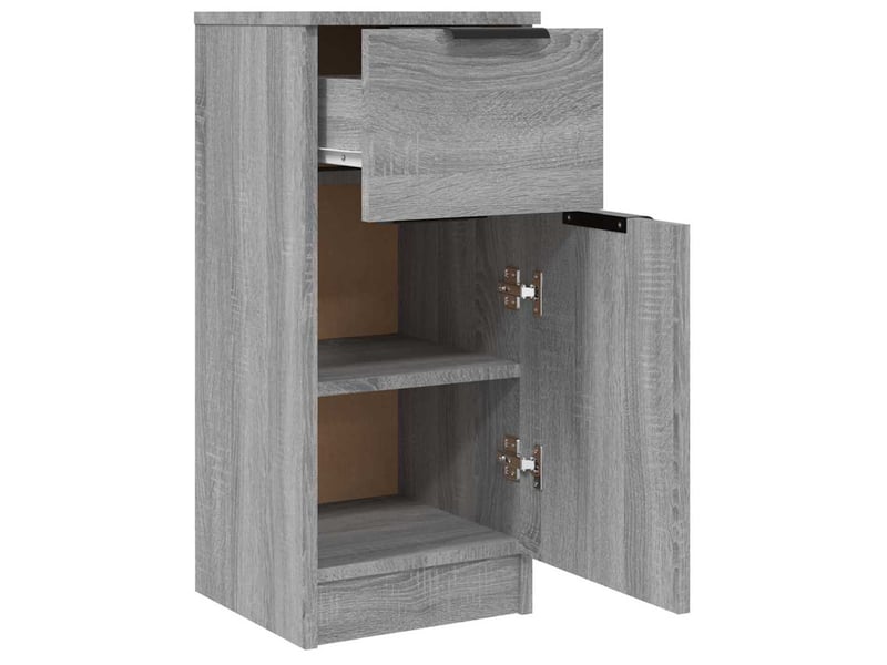  Buffet - bahut - meuble de rangement sonoma gris 30x30x70 cm bois d'ingénierie  - Conforama E