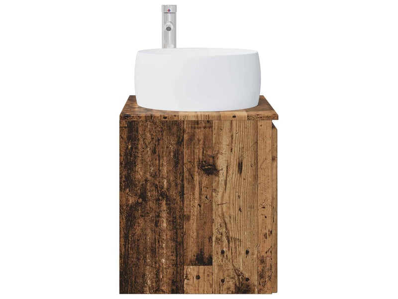 Vanité de lavabo mural, meuble de rangement bois ancien 49.5x44.5x66 cm shl5865 - Conforama D