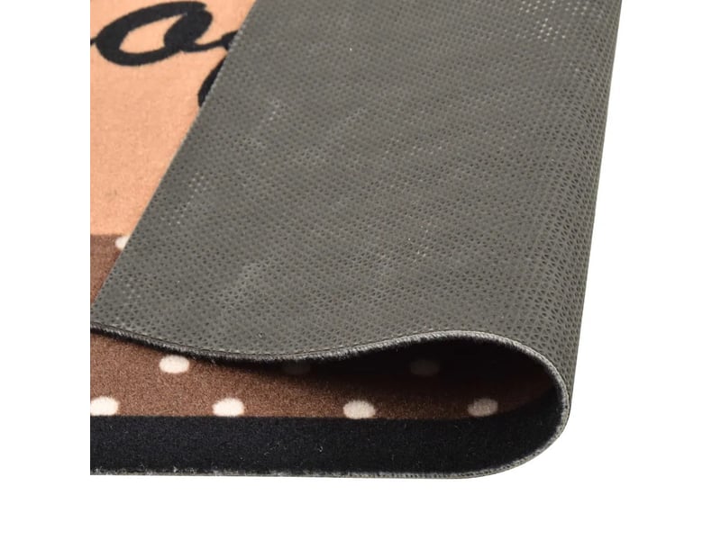  Tapis rectangulaire lavable intérieur extérieur 180 x 60 cm doux antidérapant moderne en polyamide marron café 02_0046532  - Conforama C