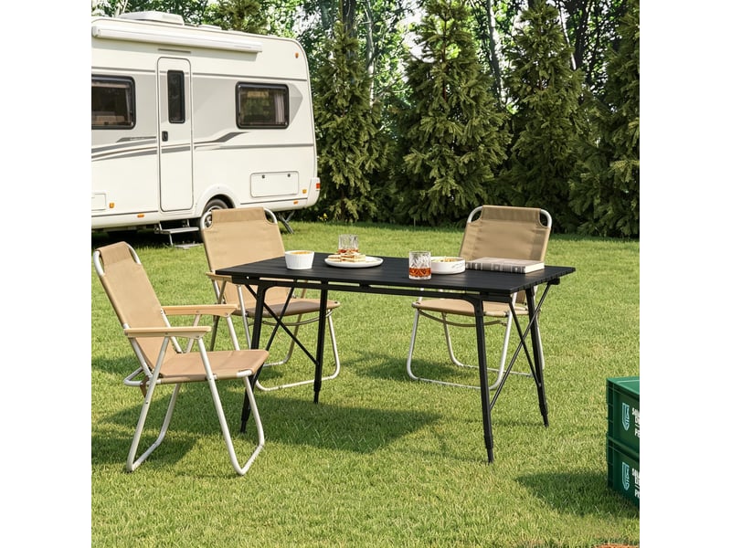  Table pliante extérieure réglable en hauteur, table camping portable multifonctionnelle  - Conforama B