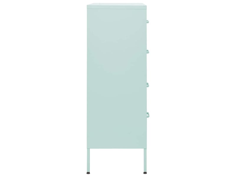  Commode, armoire à tiroirs bureau vert menthe 80x35x101,5 cm acier  - Conforama D