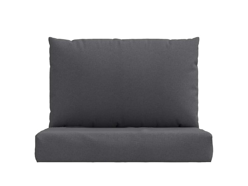  Lot de 2 coussins de palette, coussins de canapé anthracite mélangé tissu cf59476  - Conforama D