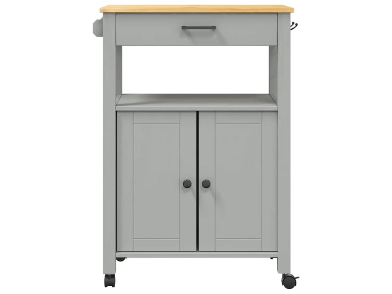  Desserte de cuisine, chariot de rangement monza 60x40x88,5 cm bois massif de pin shl4233  - Conforama E