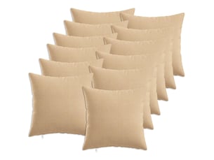 Lot de 12 coussins avec oreiller, coussins décoratifs heerlen crème tissu cf50091
