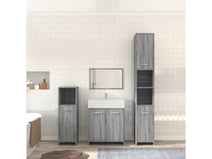 Ensemble de meubles de salle de bain 4 pcs sonoma gris cf63875