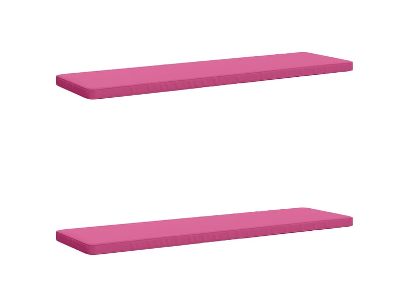  Lot de 2 coussins de banc, coussins d'assise vught 100 % polyester rose cf58059  - Conforama A