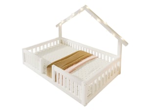 Lit cabane 90x200 cm <strong>OOIILLEE</strong>  <strong></strong> coloris blanc