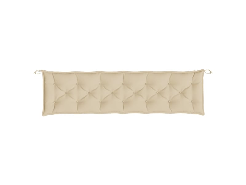  Lot de 2 coussins de banc jardin, coussins d'assise beige 200x50x7 cm tissu oxford cf58717  - Conforama E