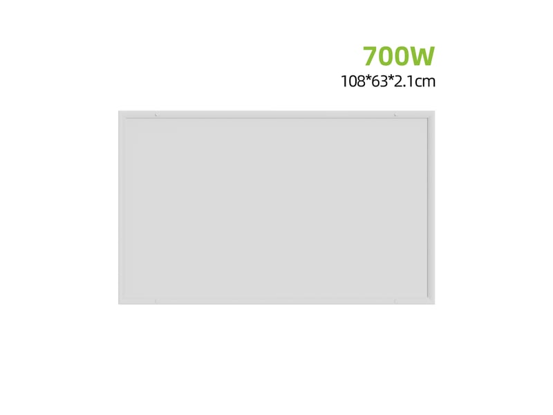  Panneau chauffant électrique de plafond en aluminium blanc 108 × 63 cm, fil nicr, protection anti-surchauffe  - Conforama B