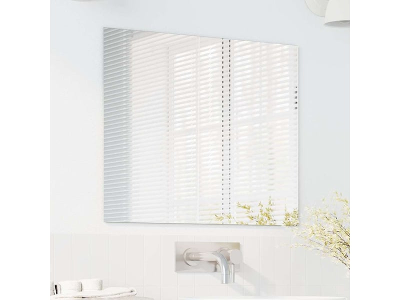  Miroir mural rectangulaire 50 x 60 cm verre trempé cf62867  - Conforama C