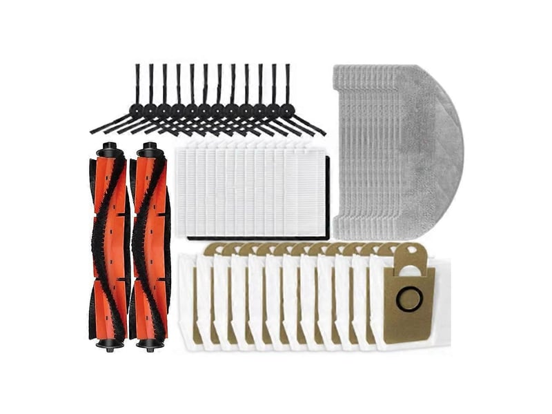  For rv1 pro, rv1 pro max robot vacuum accessories main brush hepa filter rag dust bag replacement parts  - Conforama A