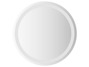 Miroir de salle de bain, miroir de toilette led transparent ø 50 cm verre trempé cf62637