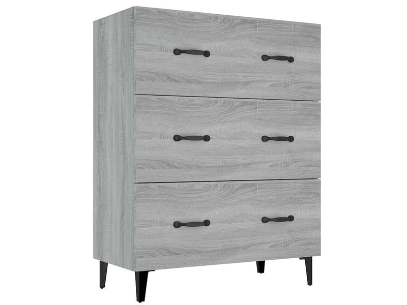  Buffet - bahut - meuble de rangement sonoma gris 69,5x34x90 cm bois d'ingénierie  - Conforama A
