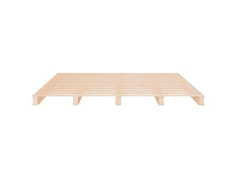  Lit double- lit adulte -  lit de palette 120x190 cm bois pin massif petit double  - Conforama D