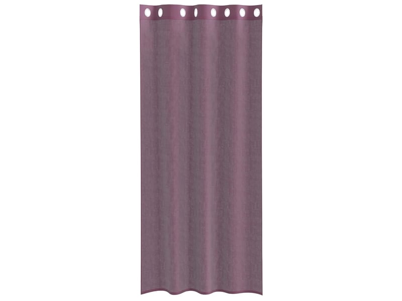  Lot de 2 rideaux en voile, voilages avec œillets violet 140x225 cm cf44438  - Conforama D