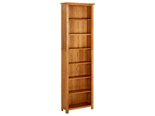 Bibliothèque - armoire à livres à 7 niveaux 60x22x200 cm bois de chêne massif