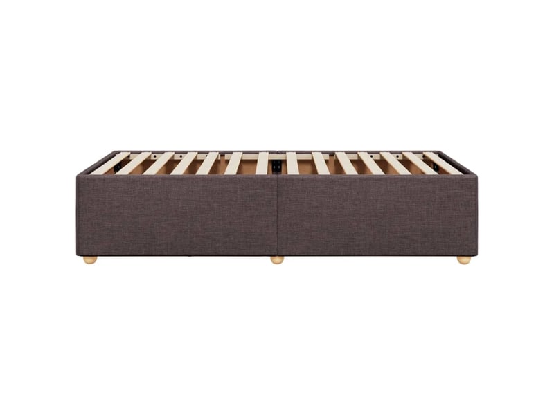  Lit simple- lit adulte -  cadre de lit sans matelas marron foncé 80x200 cm tissu  - Conforama D