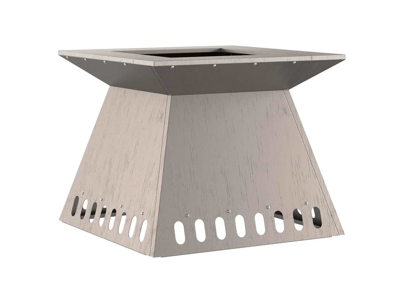  Brasero exterieur, foyer camping rouillé 48x48x40 cm acier patiné  - Conforama E