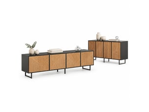 Meuble tv coloris bicolore 180 cm   