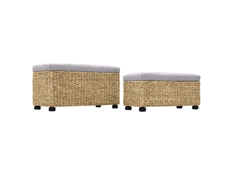  Ensemble de banc lot de 2 jacinthe d'eau gris  - Conforama C