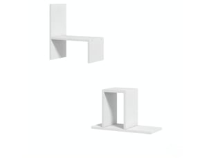 Étagère de bureau modulaire 34,5 x 17,5 x 39,5 cm – blanc – 2 éléments configurables, rangement ouvert