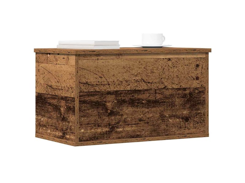  Boîte de rangement, coffre de rangement bois ancien 60x35x35 cm  - Conforama C