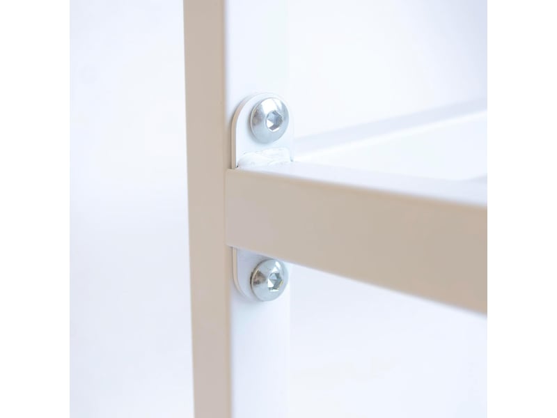 Lot de 2 tabourets de bar sans dossier en bois blanc 32 x 32 x 65 cm 62684 - Conforama E