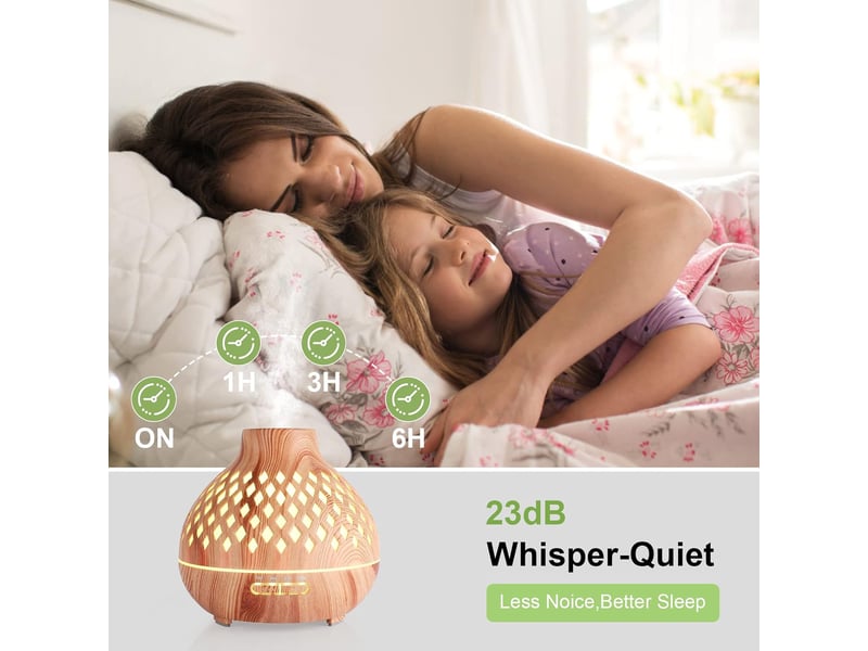 Diffuseur d'huiles essentielles 400ml – pour maison et yoga - Conforama E