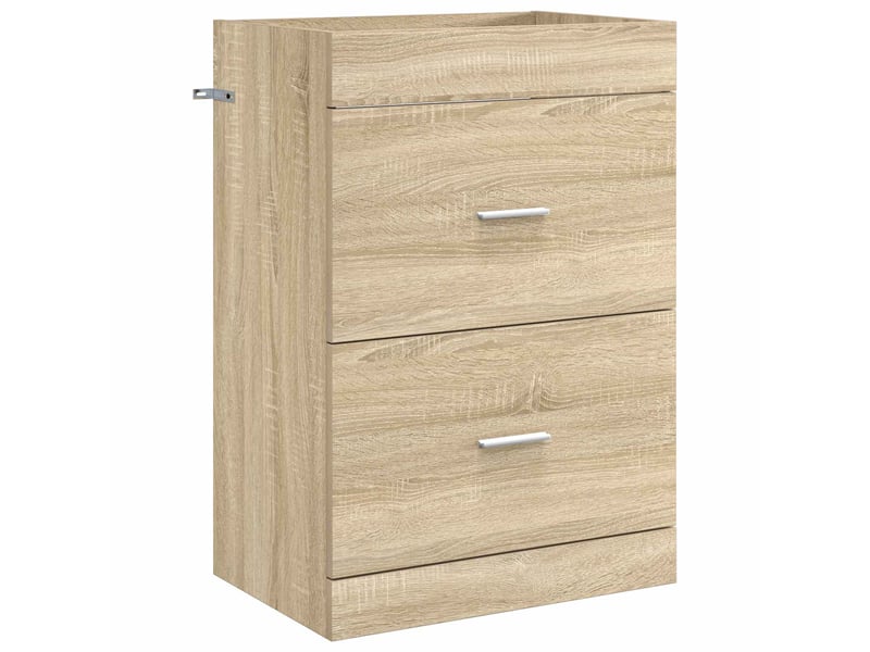  Ensemble de mobilier de salle de bain chêne sonoma shl347  - Conforama D