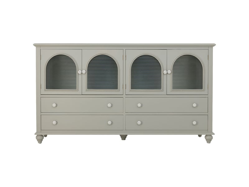  Buffet en bois vert 160x38x88 cm h  - Conforama B