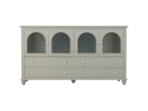 Buffet en bois vert 160x38x88 cm h