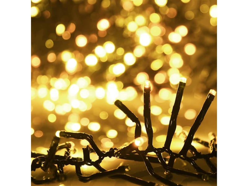 Guirlande lumineuse, éclairage de noël à led groupées 400led blanc chaud pvc cf62412 - Conforama D
