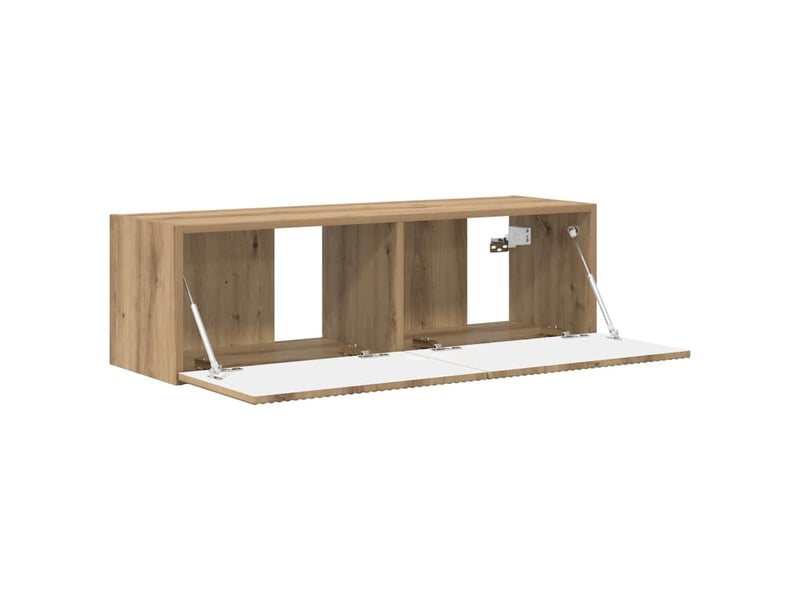  Meuble tv - banc tv - meuble de rangement mural 98 x 31 x 29,5 cm chêne artisan  - Conforama E