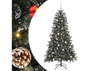 Sapin de noël - arbre de noël artificiel vert 180 cm pvc, plastique et acier