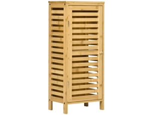 Meuble de salle de bain en bambou avec étagère réglable, 30 x 19,9 x 70 cm, couleur bois