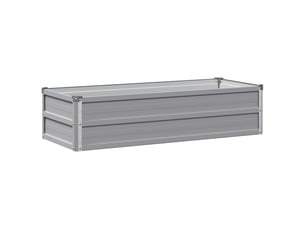 Jardinière - jardin surélevé gris 100 x 40 x 24 cm acier laminé à froid