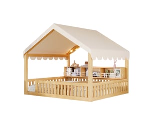 Lit baldaquin 140x200 cm <strong>HAUSS SPOLE</strong> <strong></strong> coloris naturel