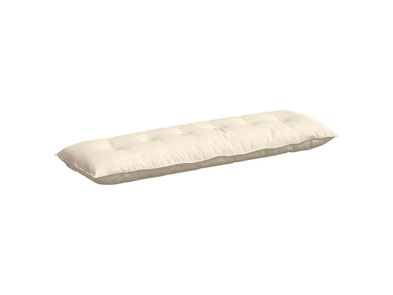 Coussin de dos, coussin de dossier crème 160 x 50 cm tissu en velours côtelé cf54622 - Conforama A