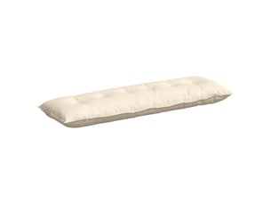 Coussin de dos, coussin de dossier crème 160 x 50 cm tissu en velours côtelé cf54622