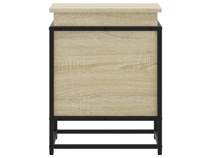  Boîte de rangement, coffre de rangement avec couvercle chêne sonoma bois ingénierie shl433  - Conforama E