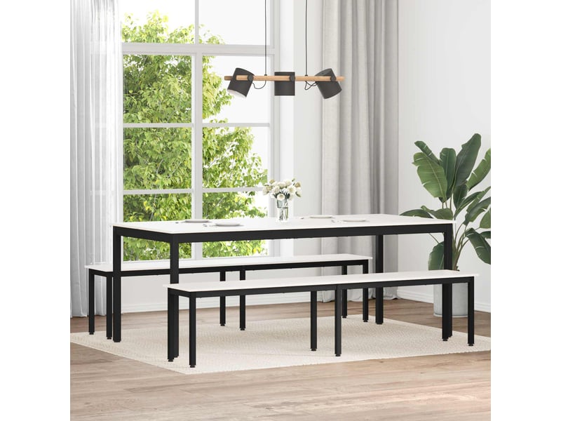  Banc d'entrée, banc d'intérieur blanc 200x35x45 cm bois de pin massif  - Conforama B