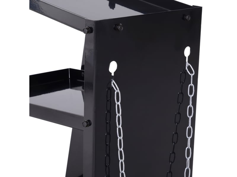  Chariot pour poste à souder 71 x 39 x 70 cm noir en acier, 3 niveaux avec chaîne de sécurité  - Conforama D
