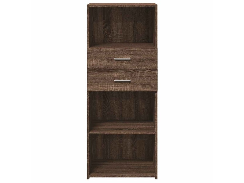  Buffet haut - bahut - meuble de rangement chêne marron 50x42,5x124 cm bois d'ingénierie  - Conforama D