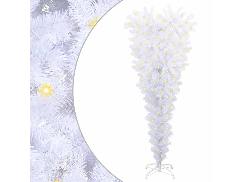  Sapin de noël, arbre de noël artificiel avec 150 led blanc 120 cm pvc et acier cf61181  - Conforama A
